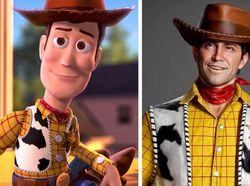 Seniman Bkin Karakter Kartun Disney Bak Manusia Sungguhan