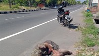 Nenek yang diduga menjadi korban tabrak lari itu dievakuasi setelah dilaporkan ke pos polisi lalulintas di Karang, Kecamatan Delanggu.