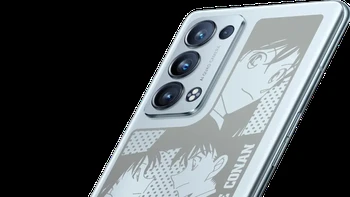 Di bagian belakangnya terdapat gambar anime Detective Conan. Foto: dok Oppo