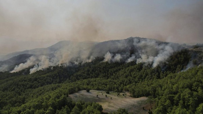 Kebakaran hutan melanda wilayah selatan dan barat negara Turki dalam beberapa hari terakhir. Warga pun berjibaku memadamkan api.