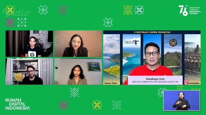 Sandiaga Uno saat talkshow Rumah Digital Indonesia