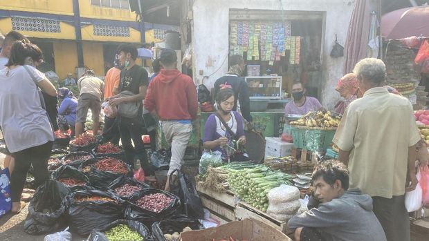 Suasana Pasar Minggu, Minggu (1/8/2021) (Foto: dok detikcom)