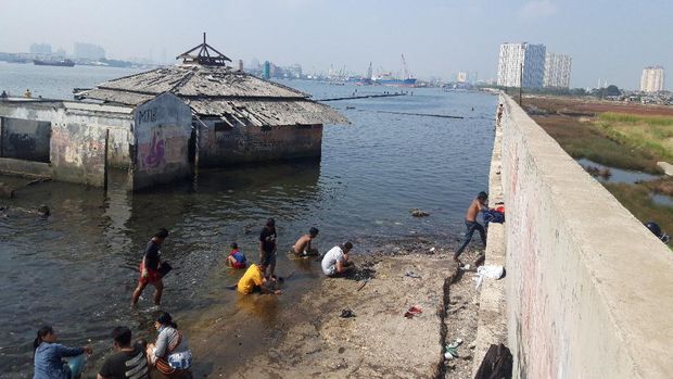 Tanggul NCICD Muara Baru (Foto: Rakha/detikcom)