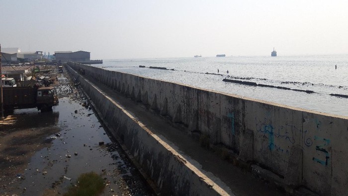 Tanggul NCICD Muara Baru (Foto: Rakha/detikcom)