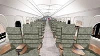 Bangku kereta tiap gerbong punya motif berbeda juga. Gerbong satu dilapisi dengan bunga krisan, gerbong dua 2 pola shishi (singa) yang terinspirasi oleh penggambaran surai makhluk mitos semu dalam lukisan klasik Jepang. Dan di gerbong 3, motif karakusa (bunga peony arabesque).