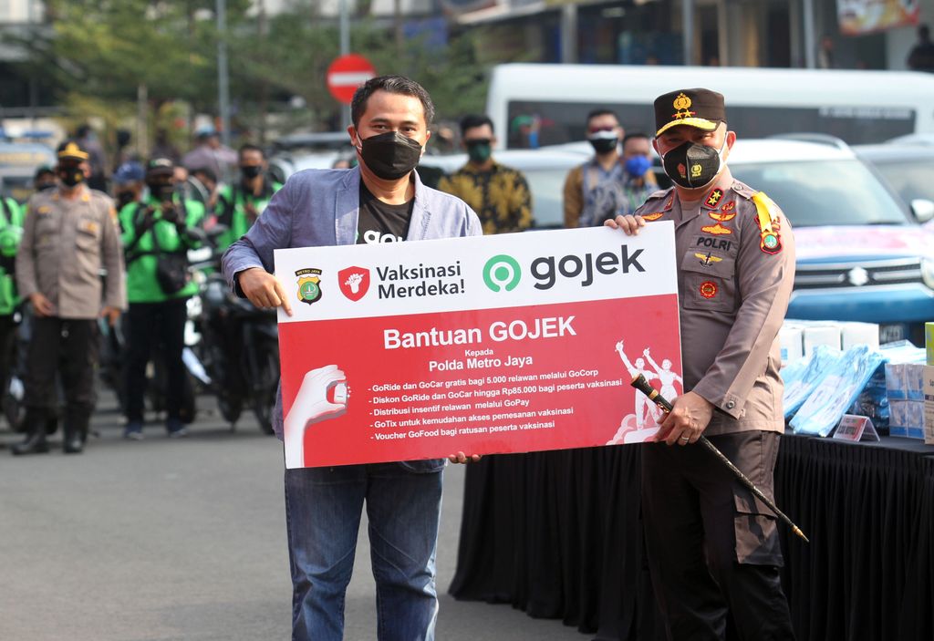 Dukung Vaksinasi Merdeka, Gojek Gratiskan GoRide-GoCar untuk Relawan