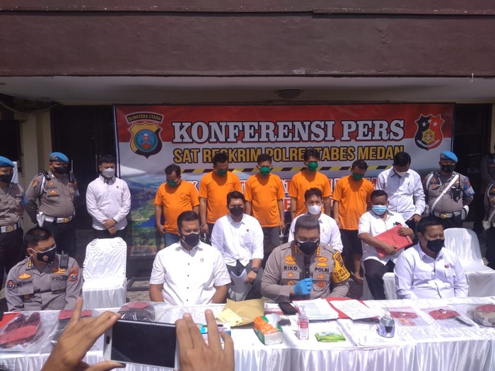 Konferensi pers di Polrestabes Medan (Datuk-detikcom)