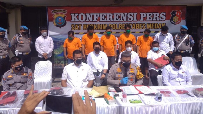 Konferensi pers di Polrestabes Medan (Datuk-detikcom)