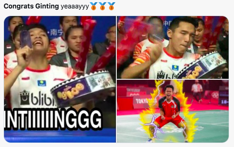 Meme Anthony Ginting Raih Perunggu Olimpiade 2020