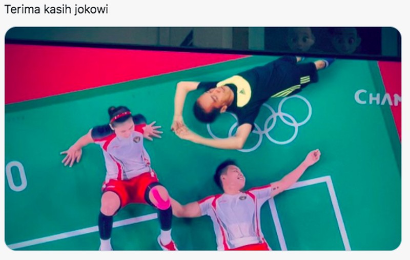 Meme Greysia/Apriyana Menang Medali Emas Olimpiade Tokyo 2020