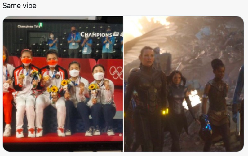 Meme Greysia/Apriyana Menang Medali Emas Olimpiade Tokyo 2020