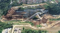 Pembangunan Bendungan Sukamahi sudah direncanakan sejak tahun 1990-an dan mulai dibangun tahun 2017 dengan progres mencapai 78,96% dengan capaian pembebasan lahan 95,01%. Kontrak pembangunannya senilai Rp 464,93 miliar dengan kontraktor pelaksana PT. Wijaya Karya-Basuki KSO.