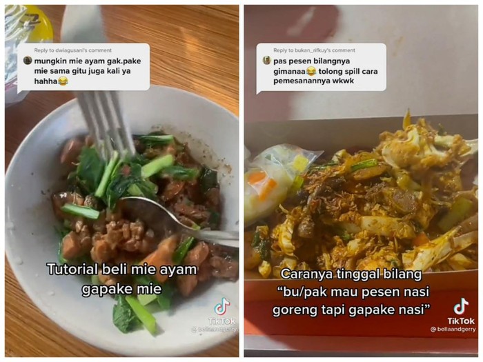 Kocak! Netizen Ini Beli Nasi Goreng Tanpa Nasi dan Mie Ayam Tanpa Mie