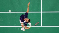 Pebulutangkis Guatemala, Kevin Cordon, mencuri perhatian publik Tanah Air setelah berhasil menjejak semifinal Olimpiade Tokyo 2020. Apalagi, pelatihnya asal Indonesia. PEDRO PARDO/AFP via Getty Images