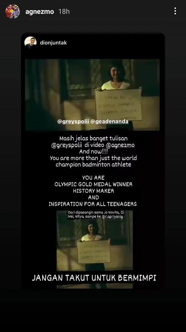 Agnez Mo dan Greysia Polii