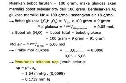 contoh soal penurunan tekanan uap