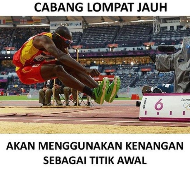 Diawali dengan kenangan sama mantan dulu deh biar lompatnya bisa jauh. Apalagi kalau yang diingat kenangan yang buruknya, dijamin makin jauh lompatnya. Foto: instagram.com/andumhumor