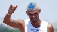 Potongan rambut atlet ini sendiri mencuri perhatian karena mirip sekali dengan Aang dalam Avatar: The Last Airbender, si jagoan pengendali unsur/elemen. (Foto: AP/Gregorio Borgia)