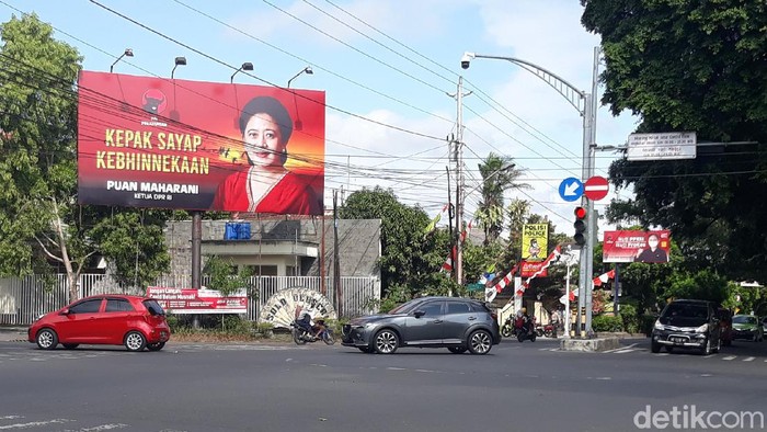 Baliho dan billboard Puan Maharani di Kota Solo, Rabu (4/8/2021).