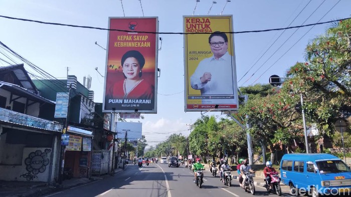 baliho puan maharani dan airlangga hartarto