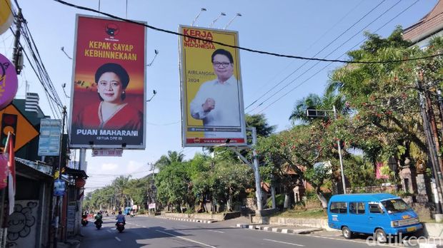baliho puan maharani dan airlangga hartarto