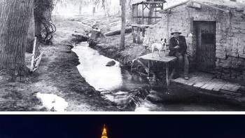 Potret Las Vegas tahun 1895 dibanding sekarang. Foto: Brightside