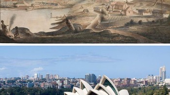 Pemandangan Sydney, Australia 1794-1796 dan sekarang. Foto: Brightside