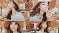 Liburan ke Bali, Glenca juga membagikan beberapa posenya. Ia tampak menikmati kelapa muda yang menyegarkan. Foto: Instagram @glencachyasraofficial