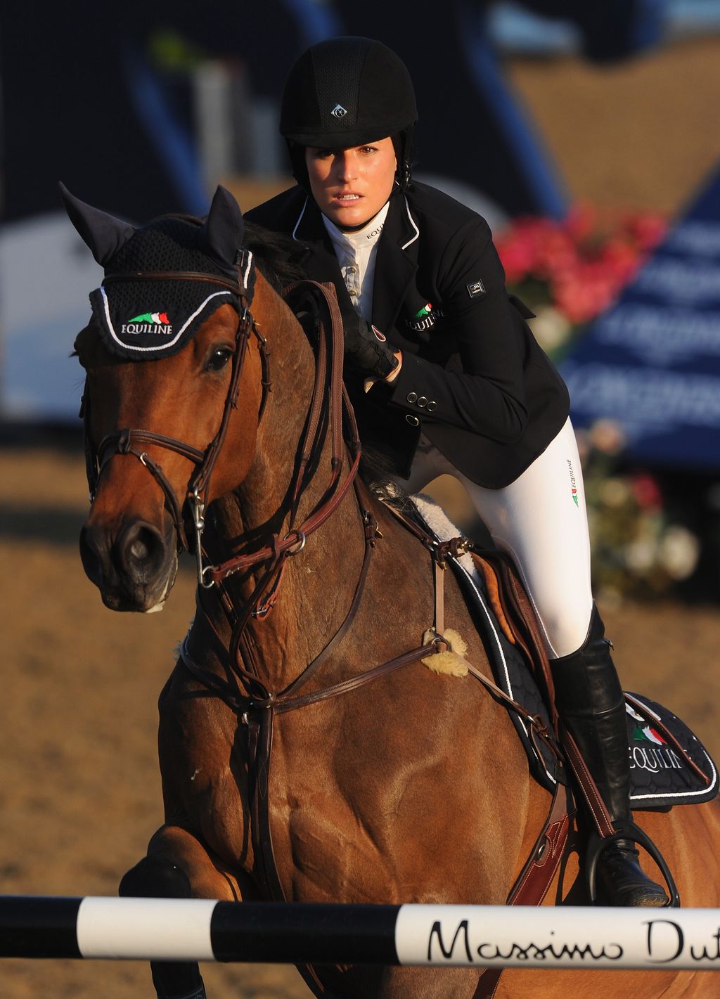 TOKYO, JAPAN - AUGUST 03: Jessica Springsteen of Team United States is seen prior the Jumping Individual Qualifier on day eleven of the Tokyo 2020 Olympic Games at Equestrian Park on August 03, 2021 in Tokyo, Japan. (Photo by Julian Finney/Getty Images)