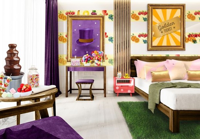 Kamar hotel ala Willy Wonka