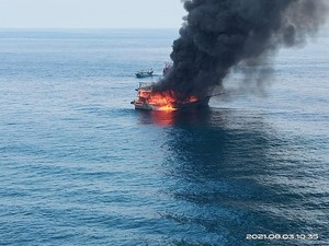 Kapal Terbakar di Perairan Pulau Berhala Sumut, 1 ABK Tewas-2 Hilang
