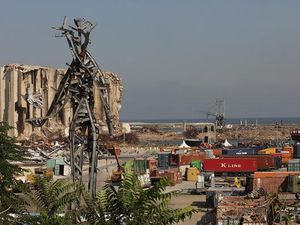 Pemandangan Pagi di Kota Beirut Setahun Usai Ledakan Dahsyat