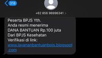 Waspada! Ada Modus Penipuan Bantuan Sosial BPJS Kesehatan Via SMS