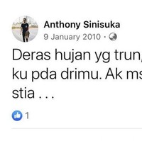 Karena kemenangan yang diperoleh oleh Anthony itu, dirinya jadi mendapat banyak sorotan. Salah satu hal yang juga disorot adalah unggahan lawasnya di akun Facebook pribadinya. Foto: Facebook/Anthony Sinisuka