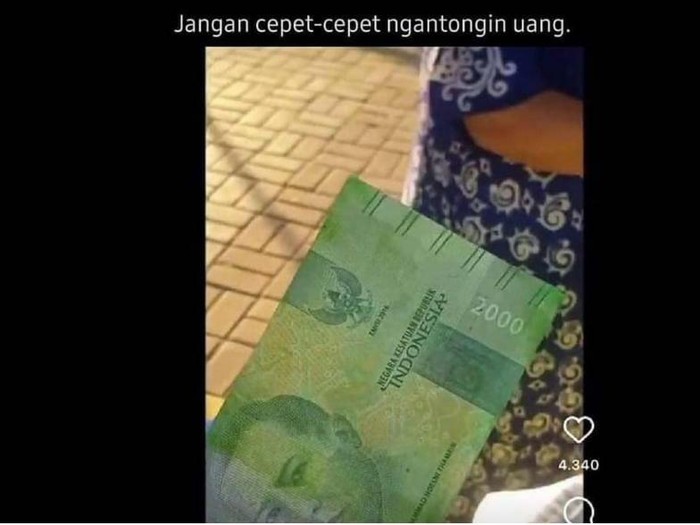Viral Uang Pecahan Rp 2.000 mirip Rp 20,000/Dramaojol