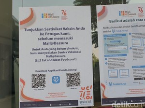 Daftar 15 Mal DKI yang Wajibkan Sertifikat Vaksin COVID-19