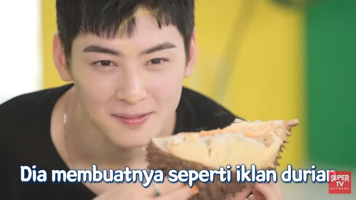 Cha Eun Woo cicip durian pertama kali