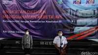 KAI Kembali gratiskan angkutan oksigen untuk penanganan COVID-19. Sebanyak 80 Ton Muatan Oksigen Diberangkat Dari Stasiun Tanjung Priok Menuju Surabaya.