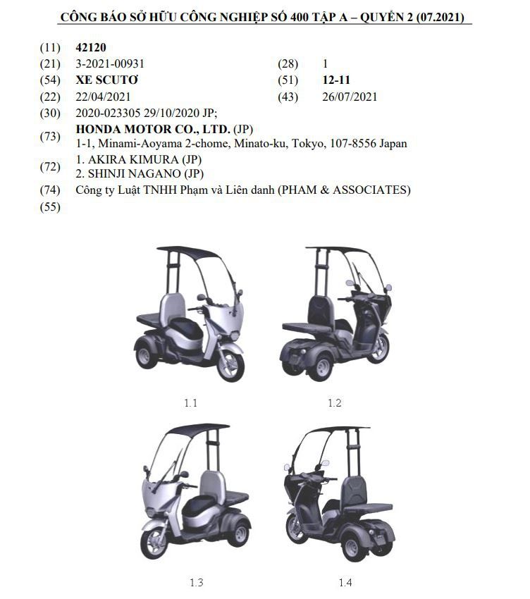 Motor roda tiga Honda Gyro Canopy