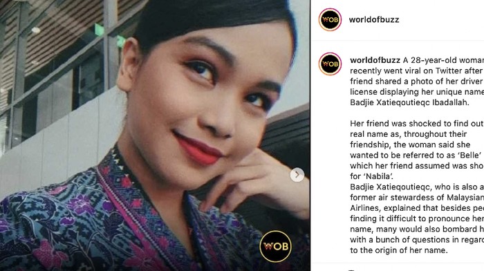 Perempuan Malaysia punya nama unik di SIM