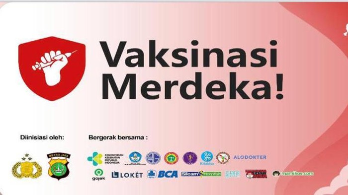 Program Vaksinasi Merdeka jelang HUT ke-76 RI (Dok.Polda Metro Jaya)