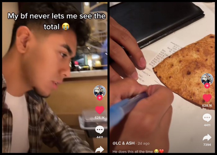 So Sweet! Cowok Ini Tak Izinkan Pacarnya Lihat Bon Tagihan Makan
