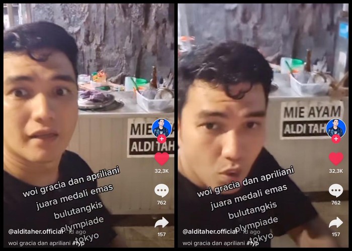 Aldi Taher Hadiahi Mie Ayam Gratis Seumur Hidup untuk Greysia dan Apriyani!