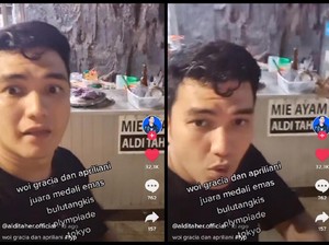 Aldi Taher Hadiahi Mie Ayam Gratis Seumur Hidup untuk Greysia dan Apriyani!