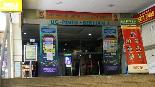 Blok M Mal, Jakarta Selatan, sepi, Jumat (6/8/2021).