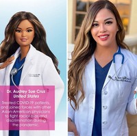 Dr. Audrey Sue Cruz dari Amerika Serikat merupakan dokter yang berada di garda depan merawat pasien-pasien yang terinfeksi virus Corona. Selain itu dia juga bergabung dengan teman sejawat dokter lainnya keturunan Asia-Amerika untuk melawan bias rasisme dan diskriminasi yang makin marak sejak pandemi COVID-19 merebak di awal Maret 2020. Foto: Dok. Mattel