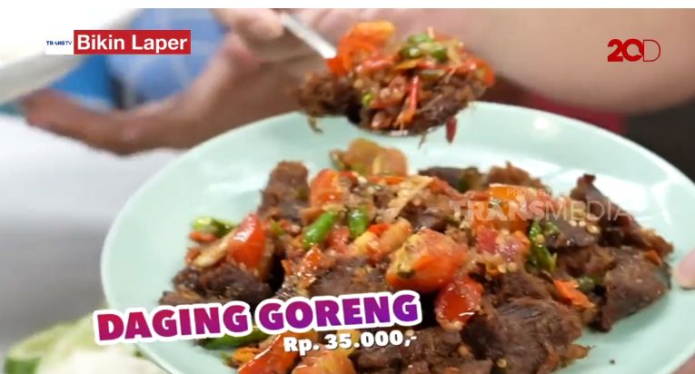 Bikin Laper! Manis Gurih Empal Goreng dengan Guyuran Sambel Pecak