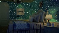 sumber: ebay.comWallpaper yang bisa glow in the dark ini bisa bikin tidur nyaman loh. Seakan tidur di bawah langit lepas.