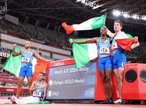 Italia Kalahkan Inggris Lagi, Kali Ini di Estafet 4x100 M Putra Olimpiade