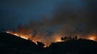 Kebakaran hutan kembali terjadi di luar Athena dan memaksa lebih banyak evakuasi di sekitar Yunani selatan karena kondisi cuaca memburuk. AP/Michael Varaklas.